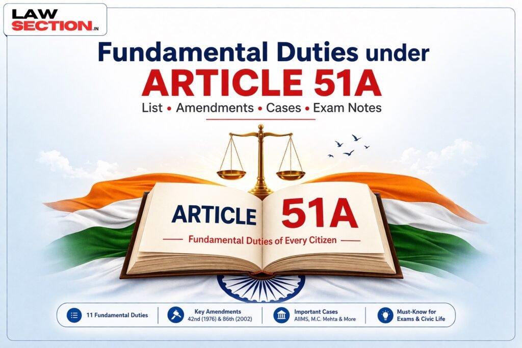 Fundamental duties under Article 51-A | Lawsection.in