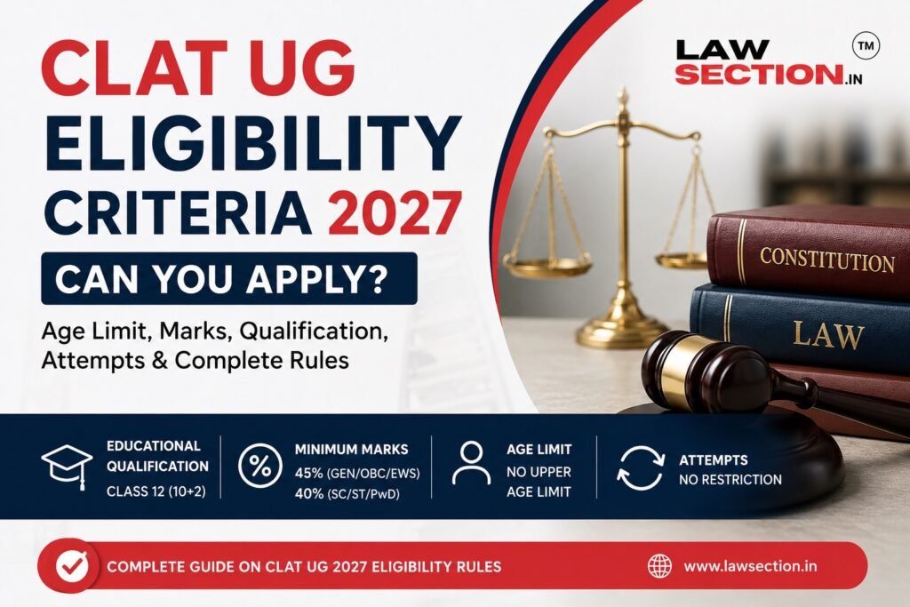 CLAT Eligibility Criteria 2027 | Lawsection.in