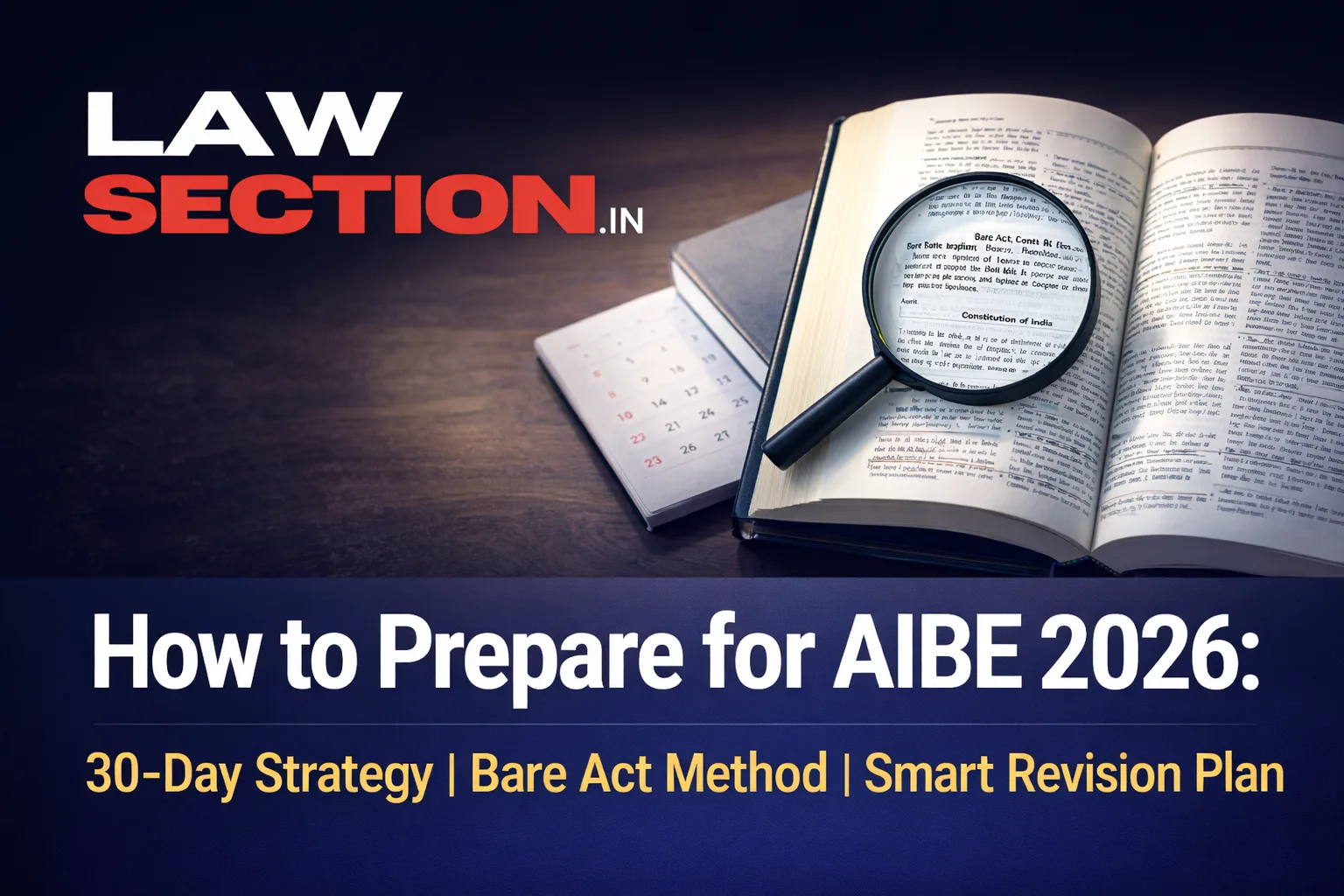 How to Prepare for AIBE 2026: 30-Day Study Plan to Crack AIBE in First Attempt