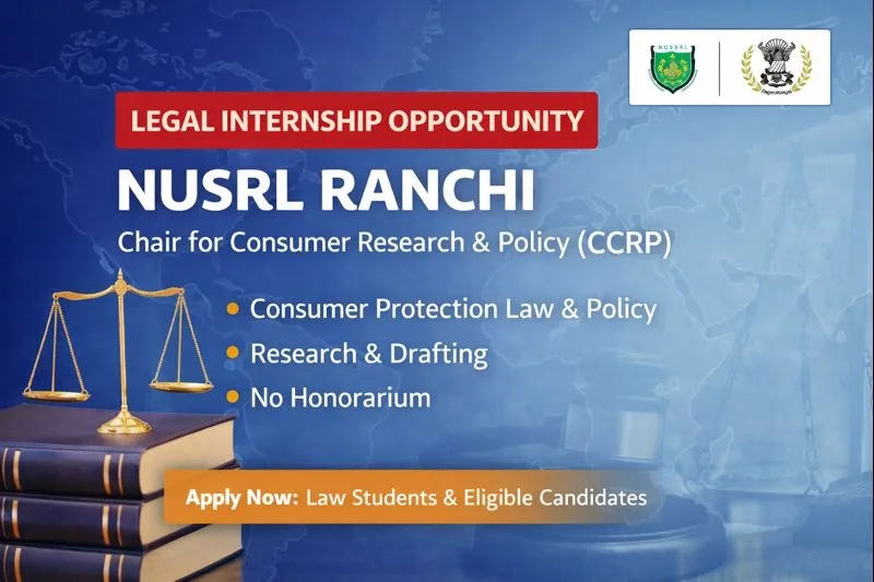Legal Internship at NUSRL Ranchi.