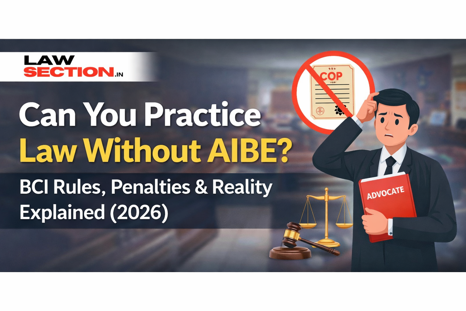 Can You Practice Law Without AIBE? BCI Rules, Penalties & Reality (2026 Explained)