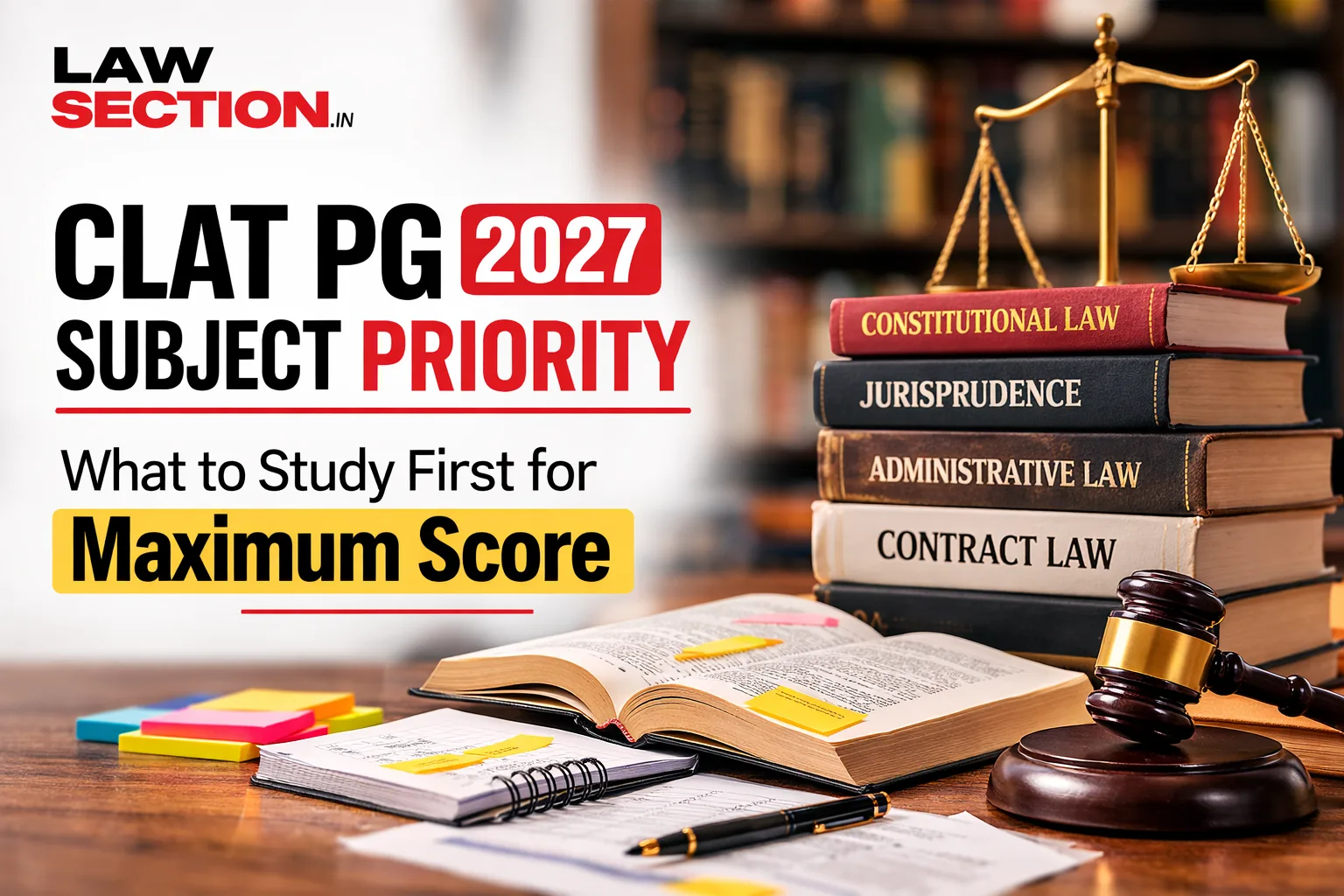 CLAT PG 2027 Subject Priority: What to Study First for Maximum Marks and Rank