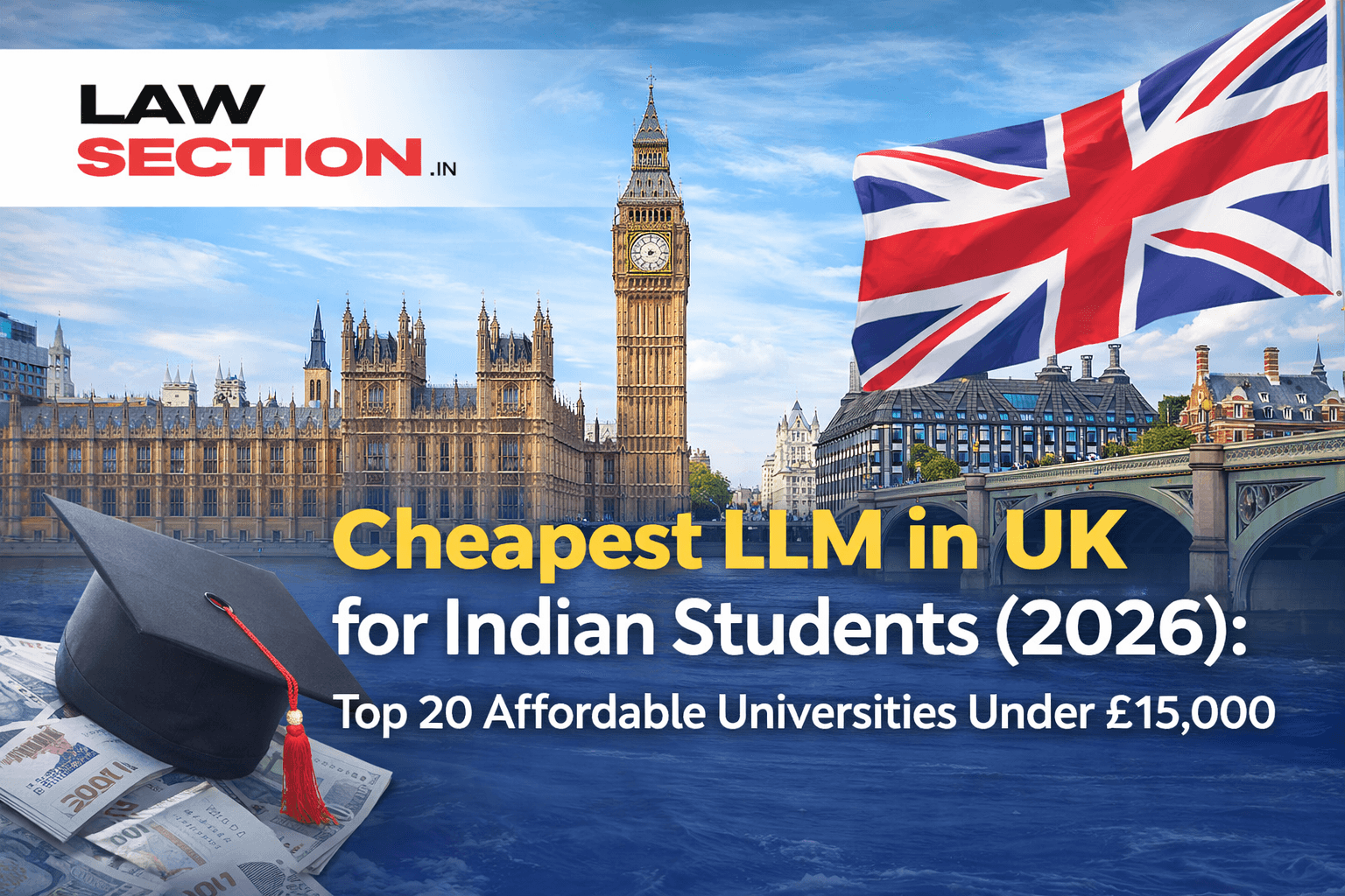 Cheapest LLM in UK for Indian Students (2026): Top 20 Affordable Universities Under £15,000