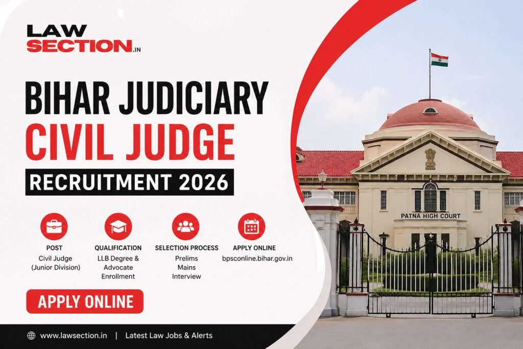 Bihar Judiciary Civil Judge Recruitment 2026