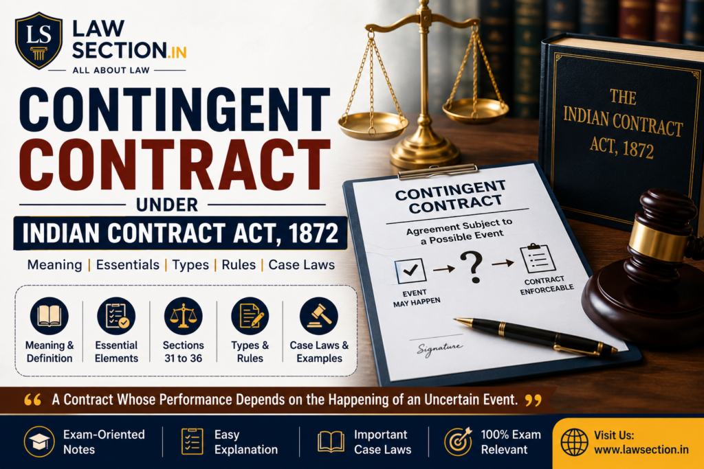 contnigent contract under indian contract 1872