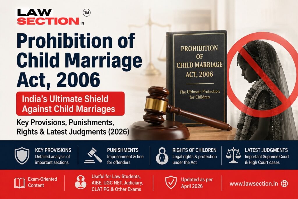 Prohibition of Child Marriage Act, 2006 | Lawsection.in