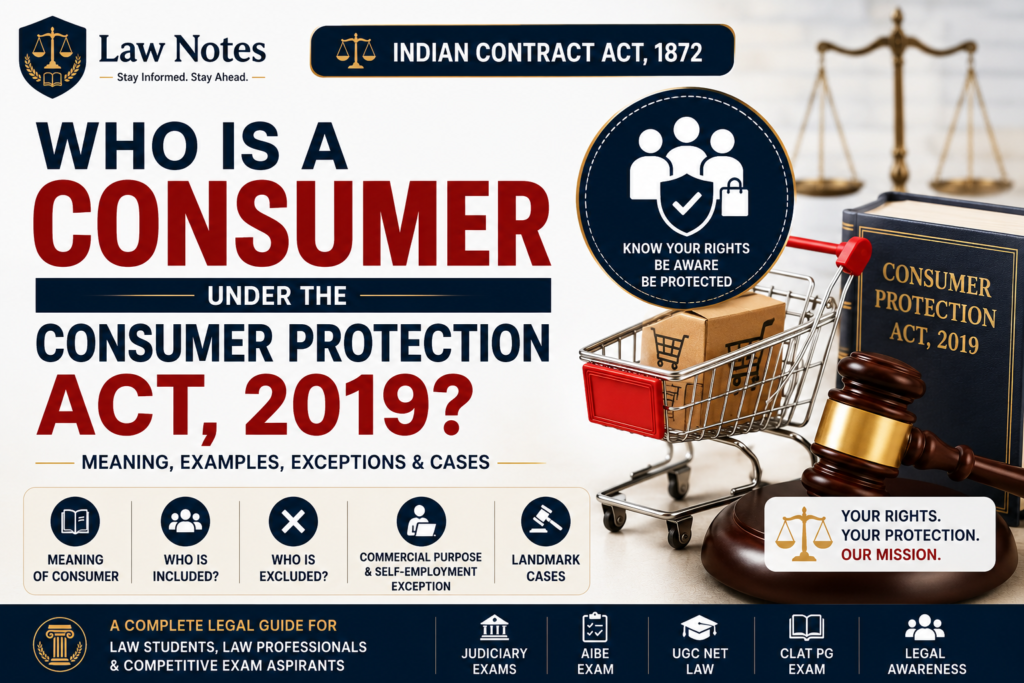 Who Is a Consumer Under the Consumer Protection Act, 2019? Meaning, Examples, Cases & Legal Interpretation (2026 Guide) Who is a Consumer Under the Consumer Protection Act, 2019