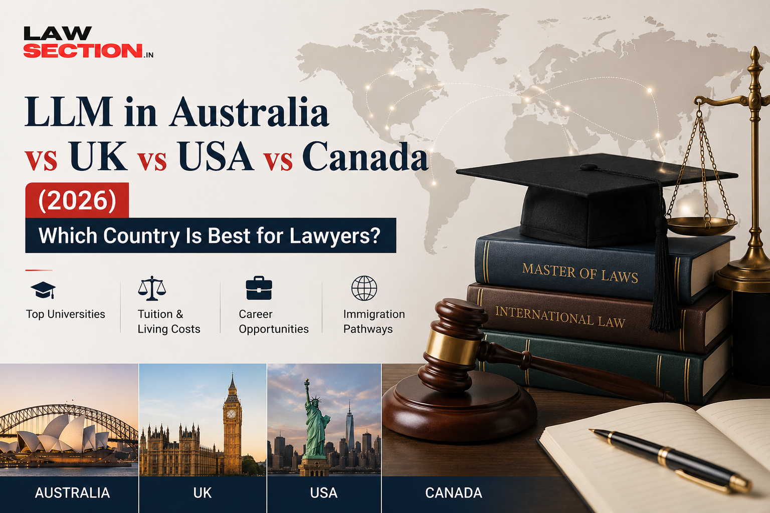 Best LLM in Australia vs UK vs USA vs Canada (2026): Which Country Is Best for Lawyers?