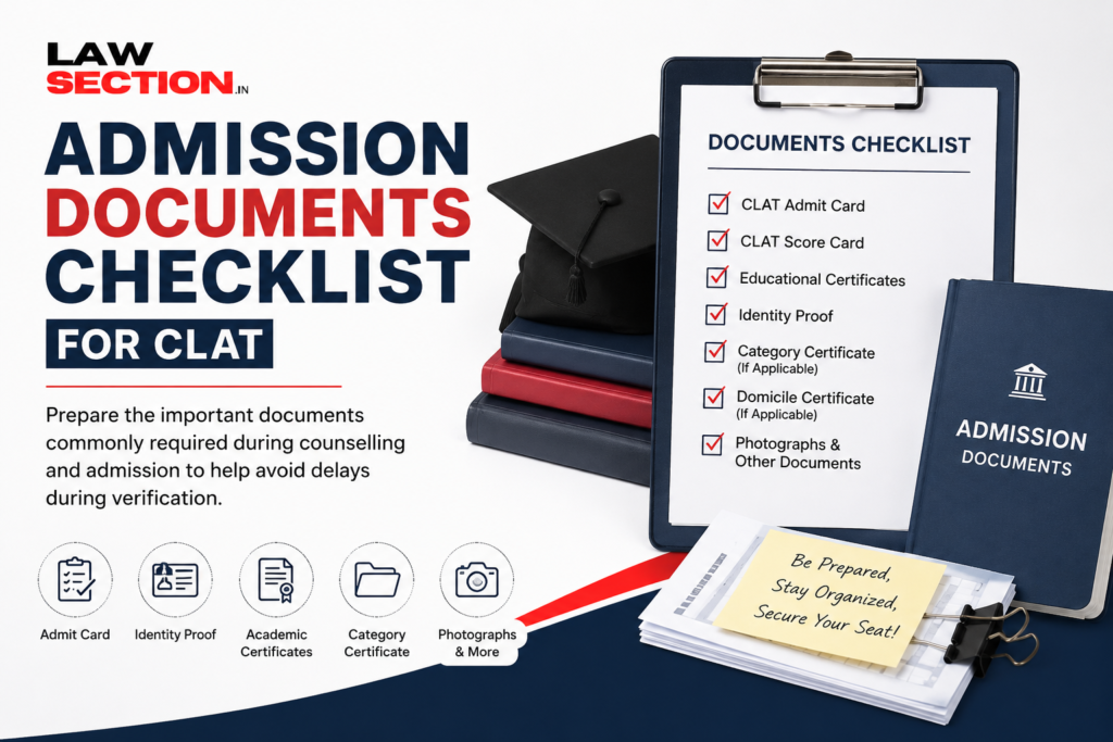 CLAT Admission Documents Checklist