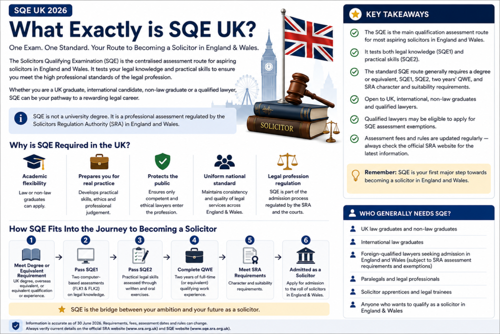 SQE UK 2026: Exam, Eligibility, Fees & Solicitor Qualification Guide SQE UK